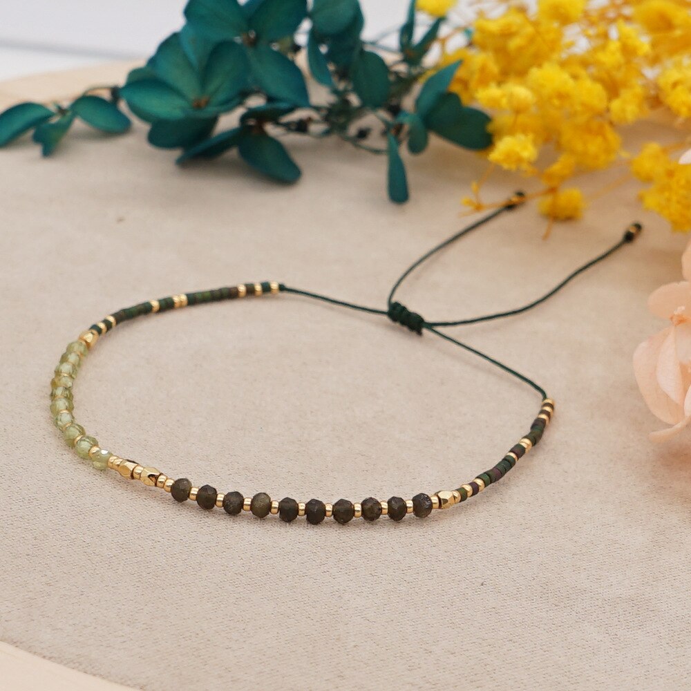 Pulsera de cuentas Miyuki con piedras naturales para mujer, brazalete con abalorios, estilo bohemio, para primavera y verano, 2022: BR0708