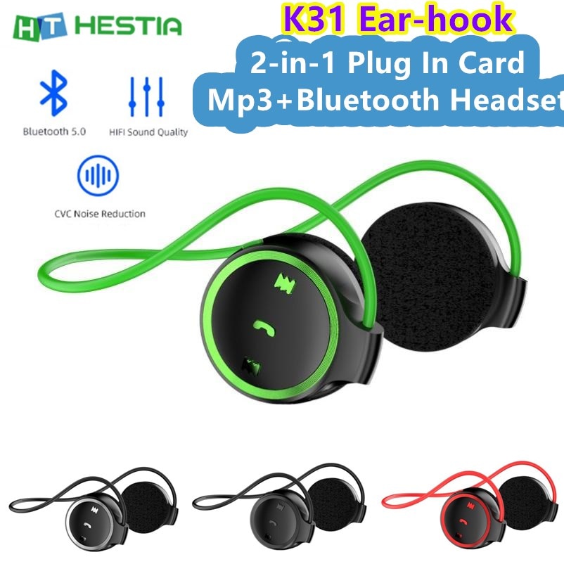 K31 5,0 Ohr Haken Bluetooth Headset Sport 500mA Unterstützung TF Karte MP3 Kopfhörer Lärm die Ermäßigung Drahtlose HiFi Wasserdichte Kopfhörer