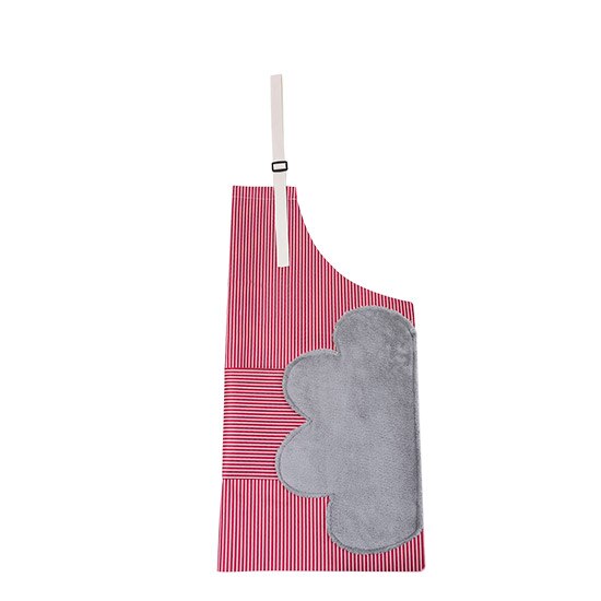 AYEVIN mano seca delantal de cocina limpieza ayudante accesorios ingeniosos delantal impermeable tamaño ajustable: Rojo rosado