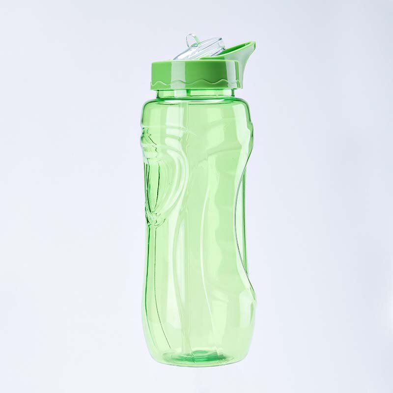 Bouteille d'eau de 600ml pour enfants | Bouteille de paille anti-fuite, bouilloire d'été mignon, bouteilles de Sport portables en plastique pour enfants: YH3002 Green