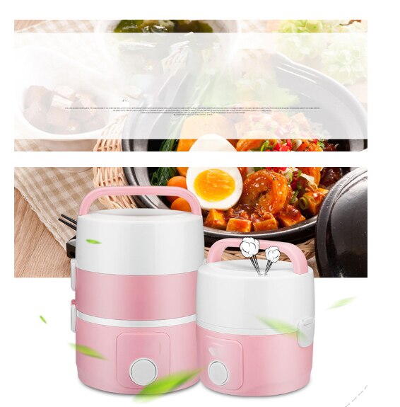 Electric Steamer Three-layer Heating Lunch Box With Timer Function