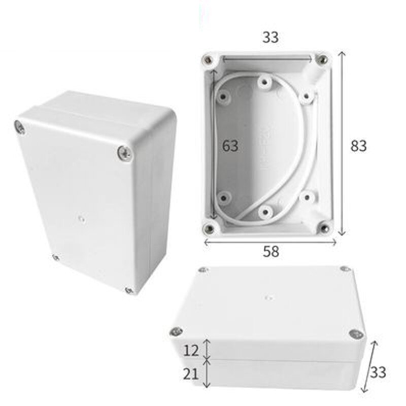 Waterproof Plastic Enclosure Box Electronic Project Instrument Case Electrical Project Box Outdoor Junction Box Housing