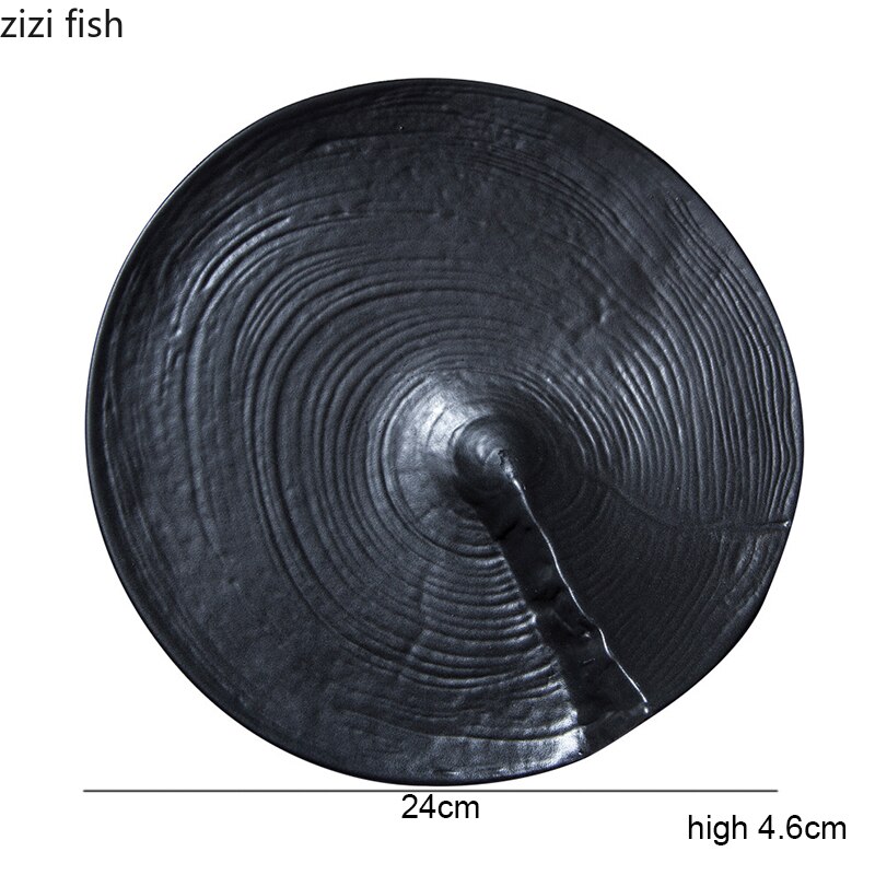 Ceramic Dinner Plate Vegetable Dish Sushi Pasta Steak Plate Restaurant Shaped Tableware Snack Dessert Tray Cooking Dish