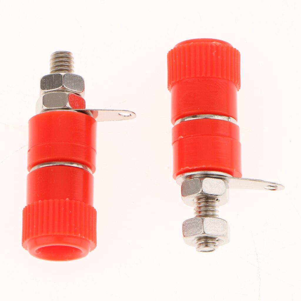 50 Stuks 4 Mm JS-910B Banana Plug Jack Banaan Industrie Binding Post Connector-Rood/Geel/Blauw/ groen/Zwart