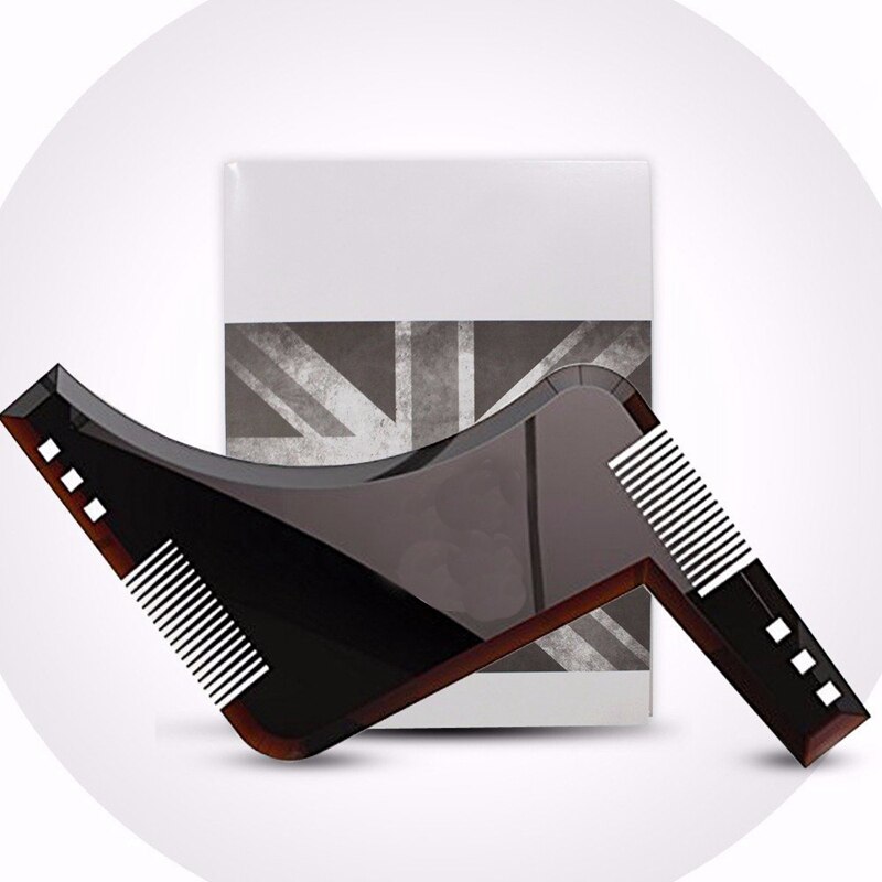 Beard Shaping Comb Styling Tool Template Beard Hair Brush Hair Beard Comb Trimmer Template Stencil Men Shaver Styling Tools