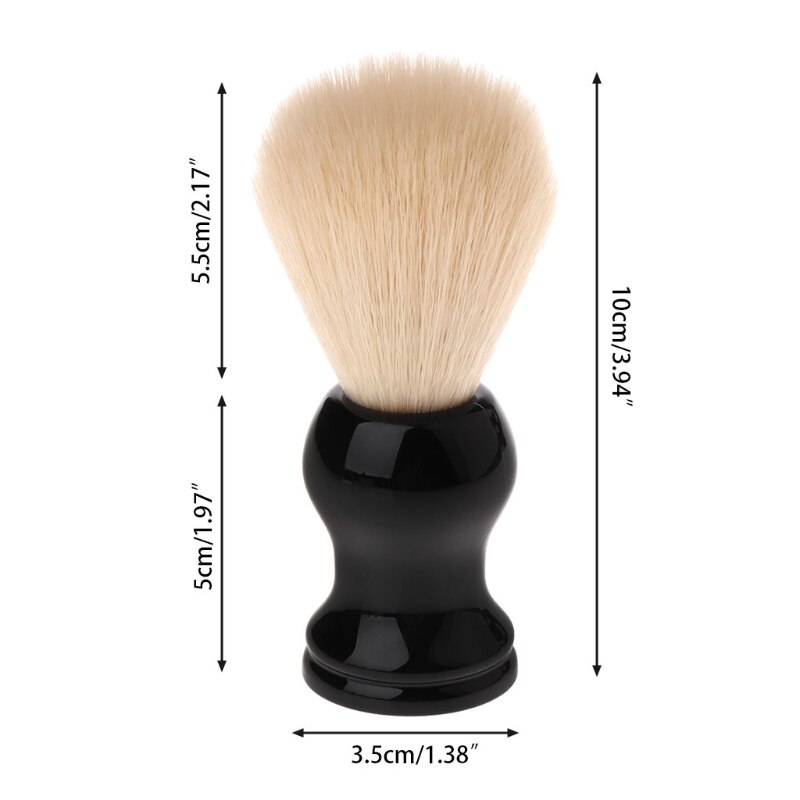 Plastic Handvat Scheren Beer Borstel Nylon Haar Voor Mannen Vader Kapper Tool 1Pc
