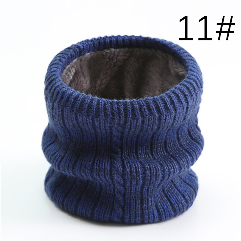 Femmes hiver anneau cou écharpe unisexe infini Snood tricoté écharpes cachemire femme fourrure solide col Bandana: WB10-11