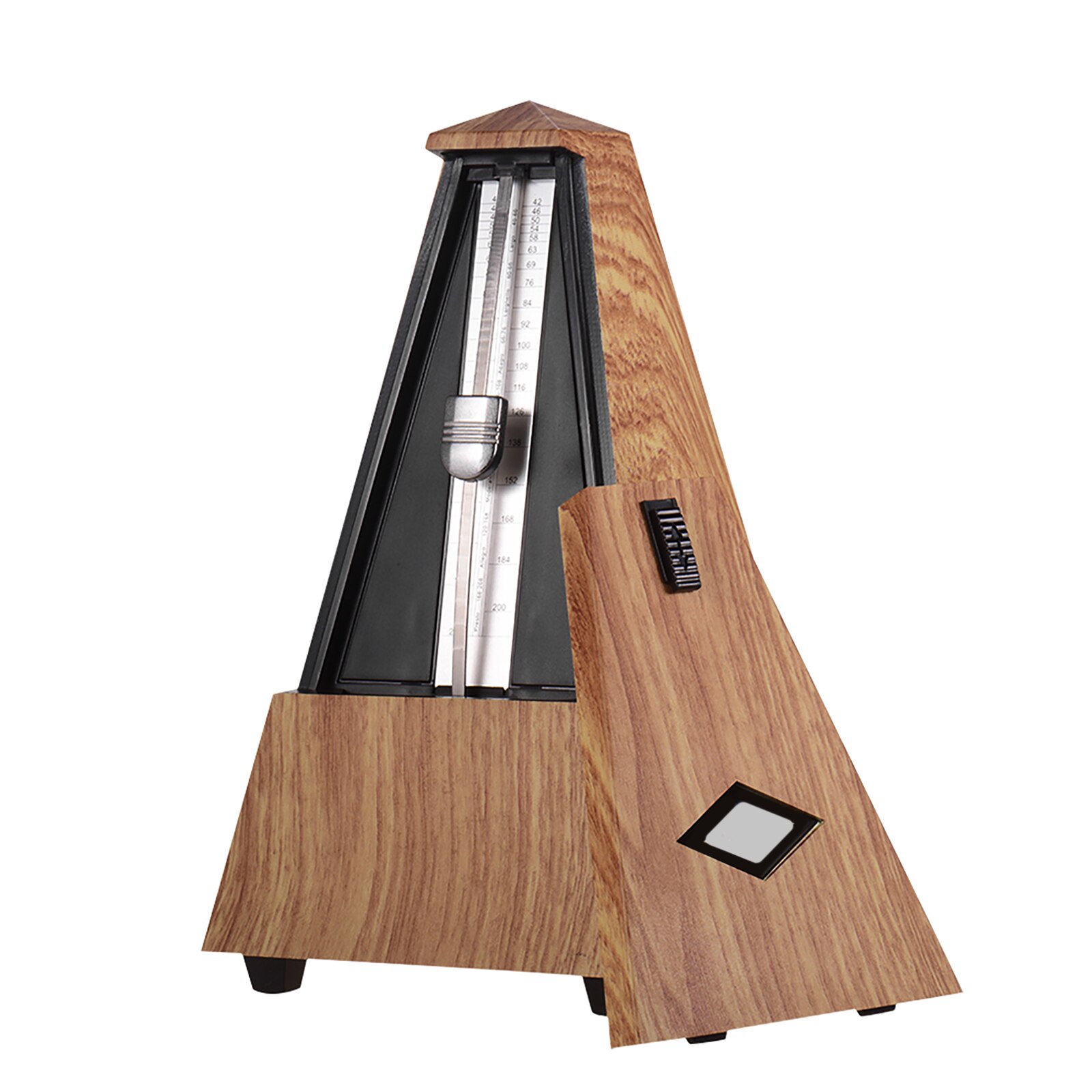 Universal Pyramid Mechanical Metronome ABS Material for Guitar Violin Piano Bass Musical Instrument Practice Tool for Beginners: Yellowish Brown