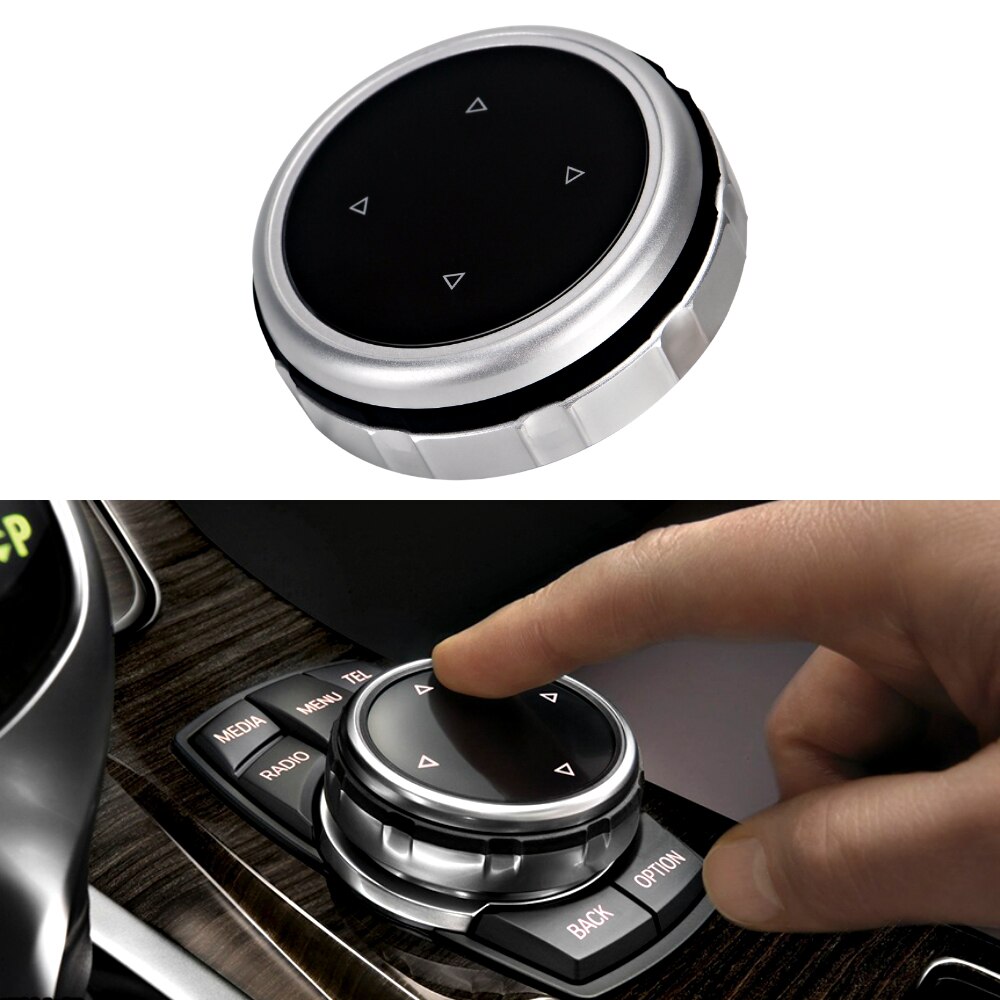 Aluminum Multimedia Control Knob Button Cover Cap For BMW 1 2 4 3 5 Series X1 X3 X5 X6 GT iDrive F30 E90 E92 E60 E61 Car Styling