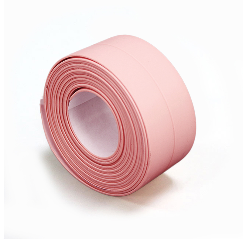 Dichtungsband für Badezimmer, Dusche, Waschbecken, Badewanne, PVC, selbstklebende Dichtungsstreifen, wasserdichte Wandaufkleber für Badezimmer, Küche: Rosa / 3mm