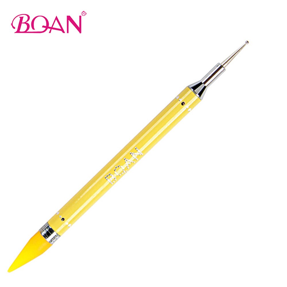 Bqan dubbelzijdig wax dotting potlood voor het oppakken van nagelstrass steentjes gel applicator nagelverzorging decoratie accessoires