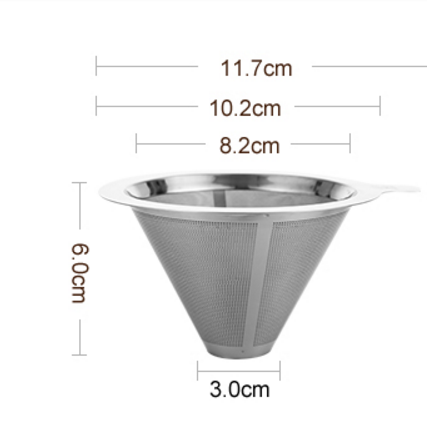Coffee Filter Stainless Steel Hand Drip Coffee Pot Without Filter Paper Filter Cup 1~2 People