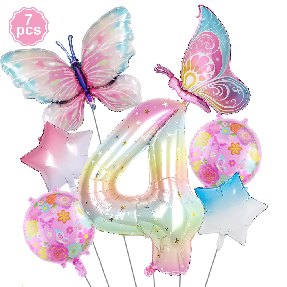 Vlinder Verjaardag Servies Borden Cups Folie Vlinder Ballonnen Banner Voor Meisjes Sprookjesfeest Bruiloft Decor Baby Shower Benodigdheden