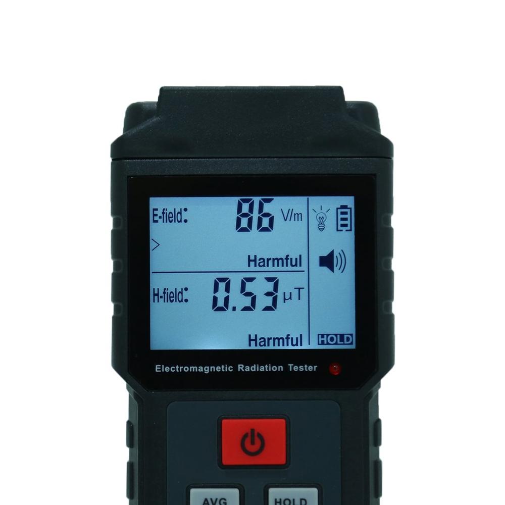 Et825 testador de radiação eletromagnética onda detector de radiação emf medidor portátil prático detecção de gás luz ultravioleta