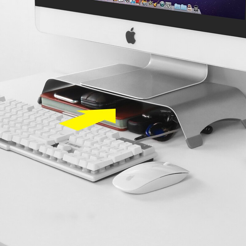 Monitor Holder Laptop TV PC Monitor Stand Aluminum Alloy Computer Mount Monitor Bracket Home Office PC Desktop Monitor Riser