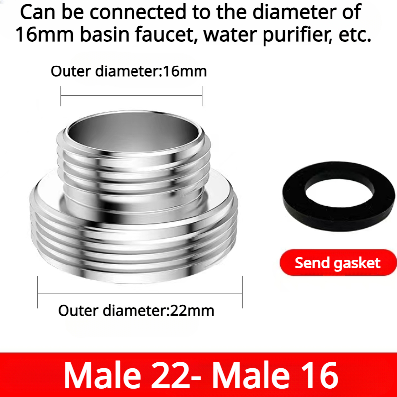 1 teile/los M22 zu M20 M18 M28 Gewinde Edelstahl Stecker Wasserhahn Gelenke Wasserfilter Zubehör Küche Wasserhahn Adapter