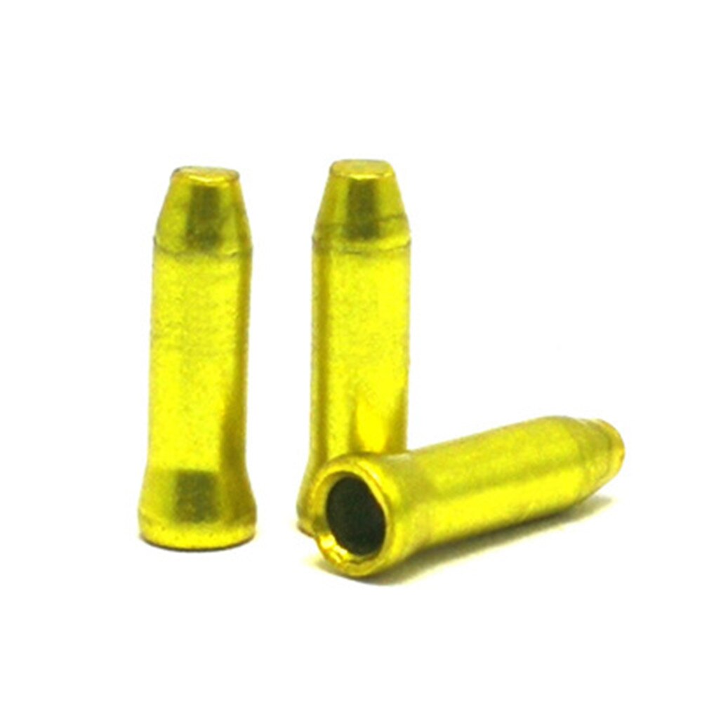 50Pcs Bicycle Cable and Housing Aluminum Bicycle Gear Rod Cable Head Crimping Mountain Bike Brake Cable Core Cover Bicycle Parts: Yellow