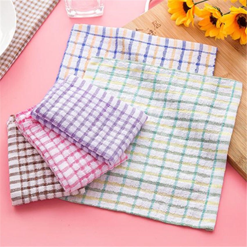 Absorbent Wash Cloth Car Kitchen Cleaning Microfiber Cleaning Towels Cloths Solid color dish towel kitchen towel dishcloth FDH