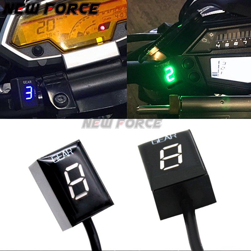 Indicateur de vitesse de niveau moto 1-6 compteur de vitesse numérique pour Kawasaki Z750 2004 à Z750R compteur de roue dentée