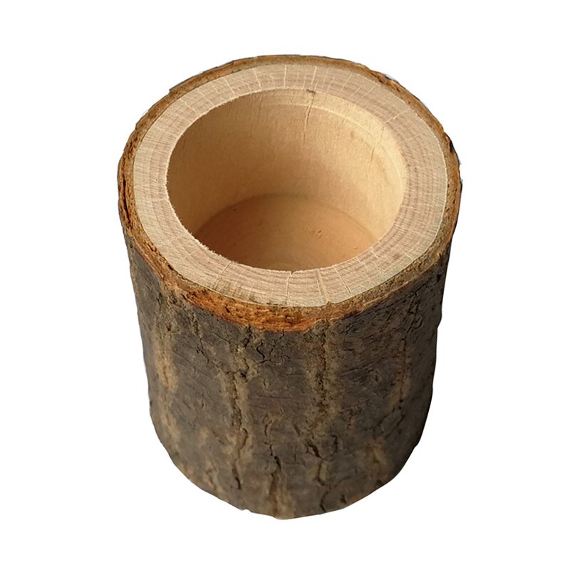 Houten Boomschors Plant Pot Kandelaars Handgemaakte Kandelaar Pijler Kandelaar Ornamenten Bruiloft Decoratie voor Thuis: Large size 115g