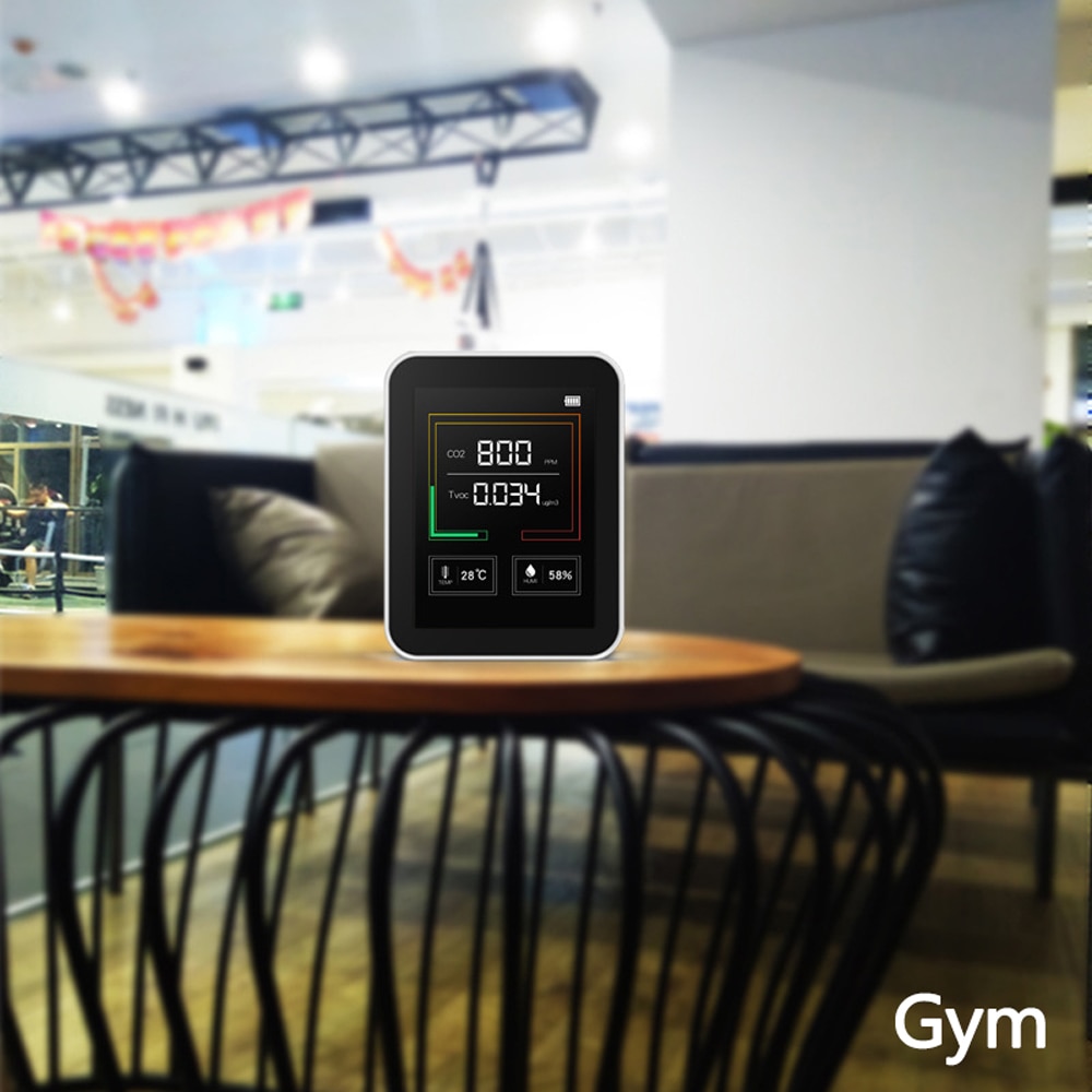 CO2 Detector 400-5000 PPM Intelligent Big Screen CO2 Meter TVOC Temperature Humidity Multipurpose Detect Tool Portable Tester