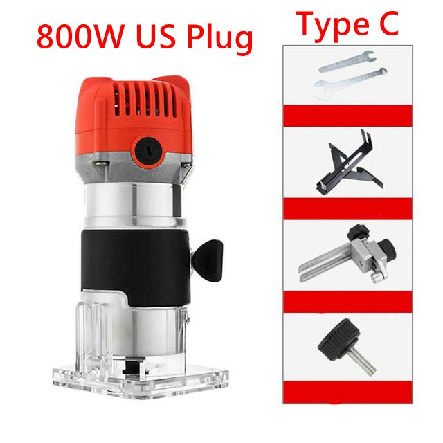 Ciseleur à bois électrique 450W/800W, Machine à découper le bois, découpage manuel, outils électriques, prise EU/US/UK/AU: C-US 800W