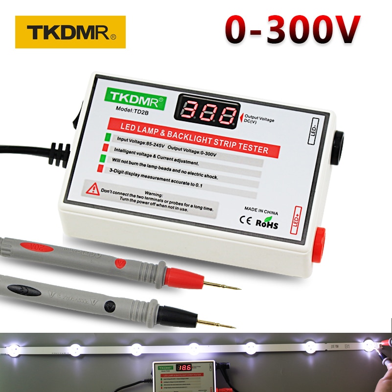 TKDMR LED Tester 0-300V Output LED TV Backlight Tester Multipurpose LED Strips Beads Test Tool Measurement Instruments