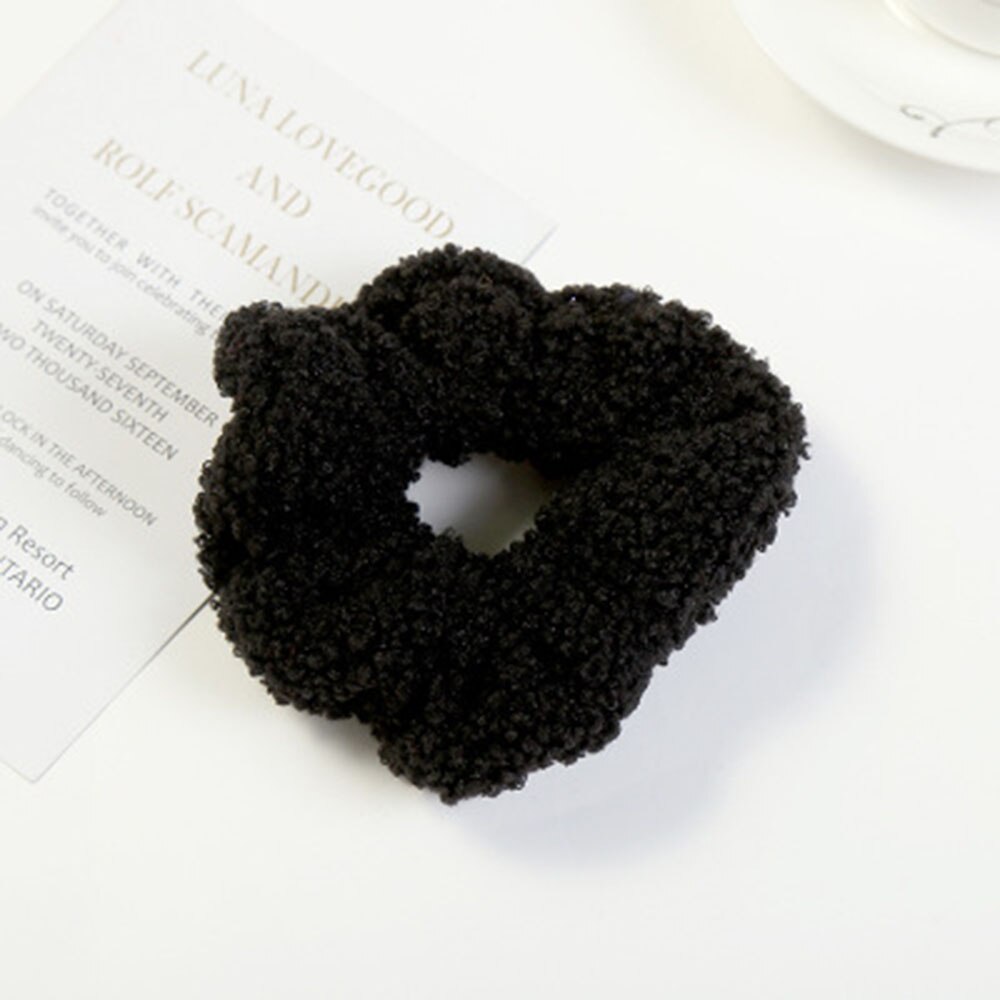 Effen Kleur Velvet Hair Scrunchies Elastische Haarbanden Paardenstaart Haar Touw Ring Rubber Band: 7