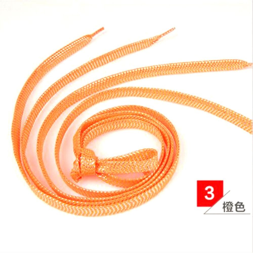 110 CM Frauen Flache Goldene Silber Schnürsenkel Super Lange Täglichen Party Camping Schnürsenkel Wachsenden Leinwand Saiten Flache Schnürsenkel: 2