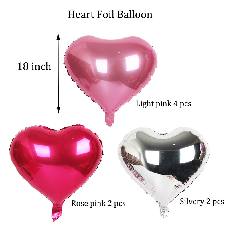 38pcs Bridal Douche kus lip/liefde folie ballon party decoraties team hart/latex/roze ballon mariage bruiloft ballonnen bruid