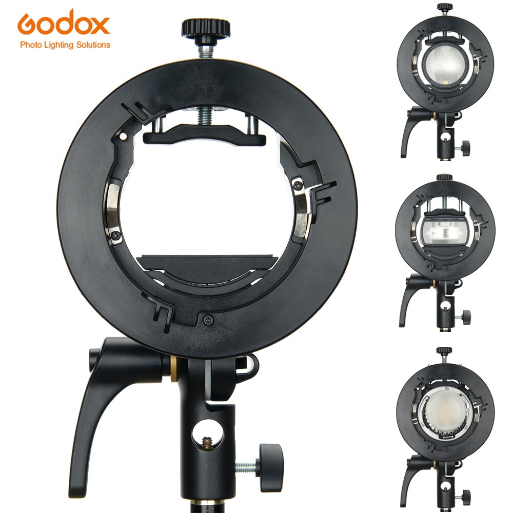 Godox S2 Speedlite Bracket S1 Updated S-Type Bowens Flash Holder Mount for Godox V1 V860II AD200 AD400PRO TT600 Snoot Softbox
