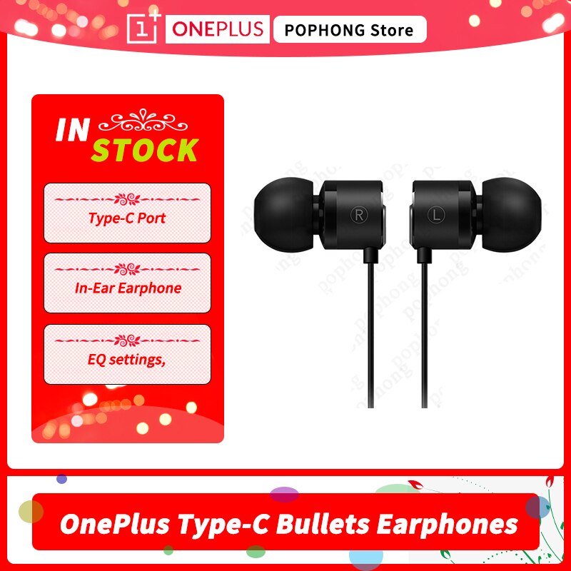 Originele Oneplus Type-C Kogels Oortelefoon Oneplus Kogels 2T In-Ear Headset Met Afstandsbediening Microfoon Voor Oneplus 7 Pro 6T 7T Mobiele Telefoon