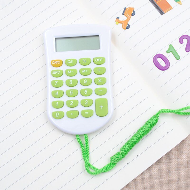 mini biuro 8-fragment kalkulator z smycz przenośny nauczania matematyki zasobów dla dzieci kreatywne artykuły szkolne narzędzie