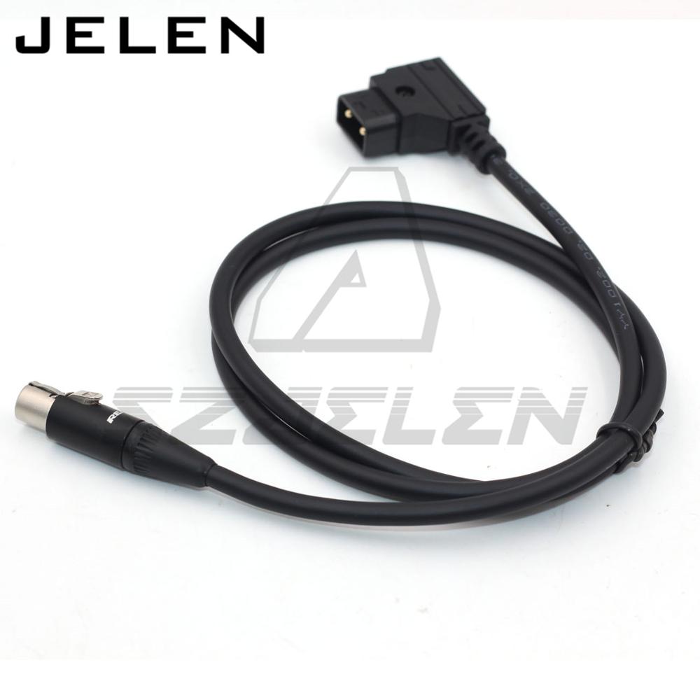 TVlogic 055 056 058 monitor power cable 12V Video camera monitor power cable, D-TAP for mini XLR plug 4 pin