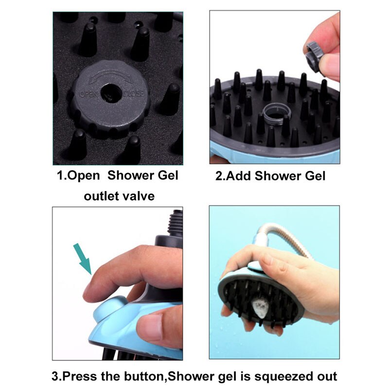 Pet Bath Sprayer Scrubber Feeding Dog Bath Shower Sprayer Accessories Pet Bathing Tools Bath Supplies Brush Head Metal Faucet