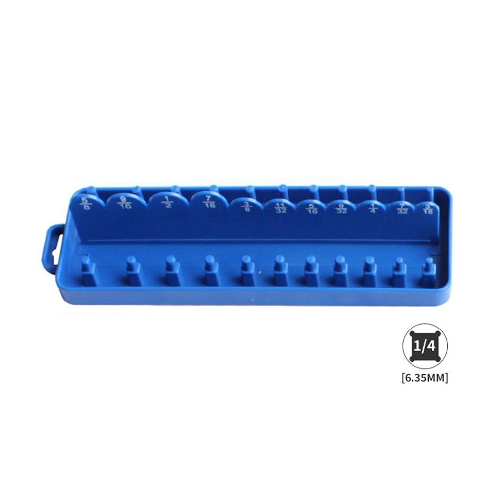 Socket Organizer Tray Rack Storage Holder Tools Set Home Repairing Shelf Stand Bracket Inch 1/4 1/2 3/8 For Garage Workshop