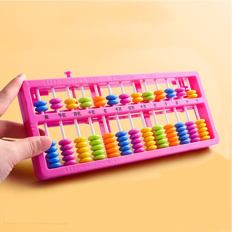 Colonne chinoise Portable à 13 chiffres, Abacus, arithmétique, Soroban, outil d'apprentissage des maths, de comptage, pour débutants en mathématiques