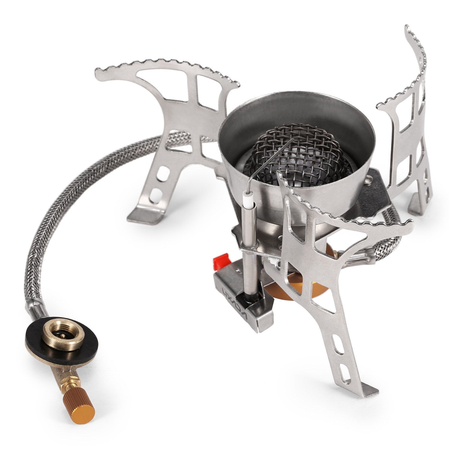 Lixada Foldable Camping Gas Stove Gas Burner Windproof Piezo Ignition Backpacking Stove Outdoor Portable Cooking Stove