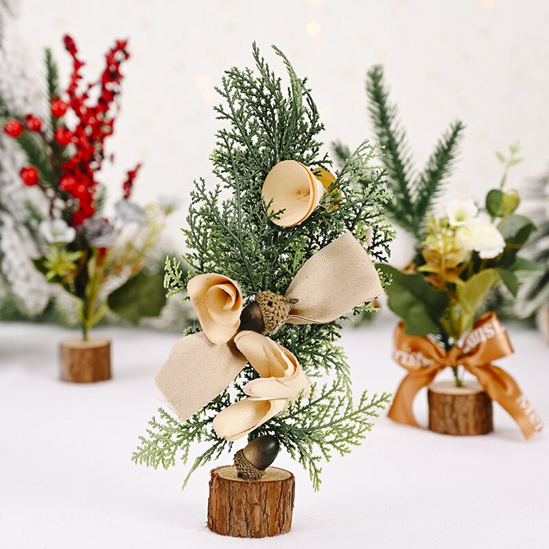 Mini Kerstboom Grenen Bloem Art Diy Kerst Decoraties Voor Huis Xmas Ornament Kerst Jaar Decoraties