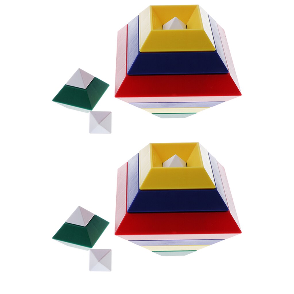 30 pièces/ensemble pyramide en constante évolution Chang à blocs multi-formes jeu de modèle