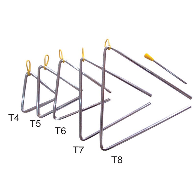 1pc 4/5/6/7/8 pouces Triangle Orff Instruments de musique bande Percussion éducatif Musical Triangolo pour les enfants