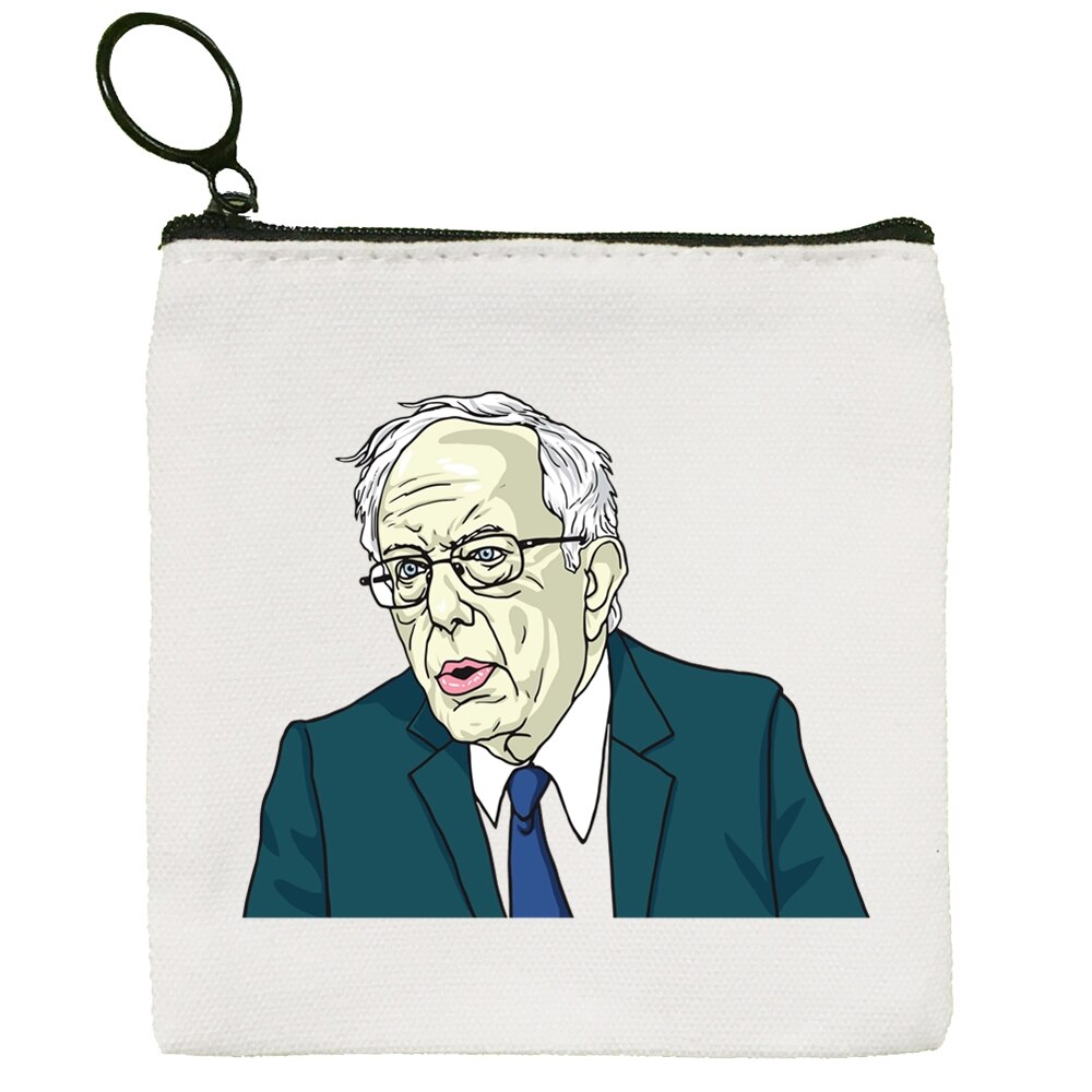 Bernie Sanders Inauguration Bernie Mood Canvas Coin Purse Coin Purse Collection Canvas Bag Small Wallet Zipper Key Bag: J