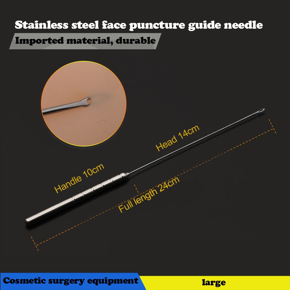 Gezichtsweefsel Punctie Gids Naald - Roestvrij Staal Huid Gids Breker Tool: K
