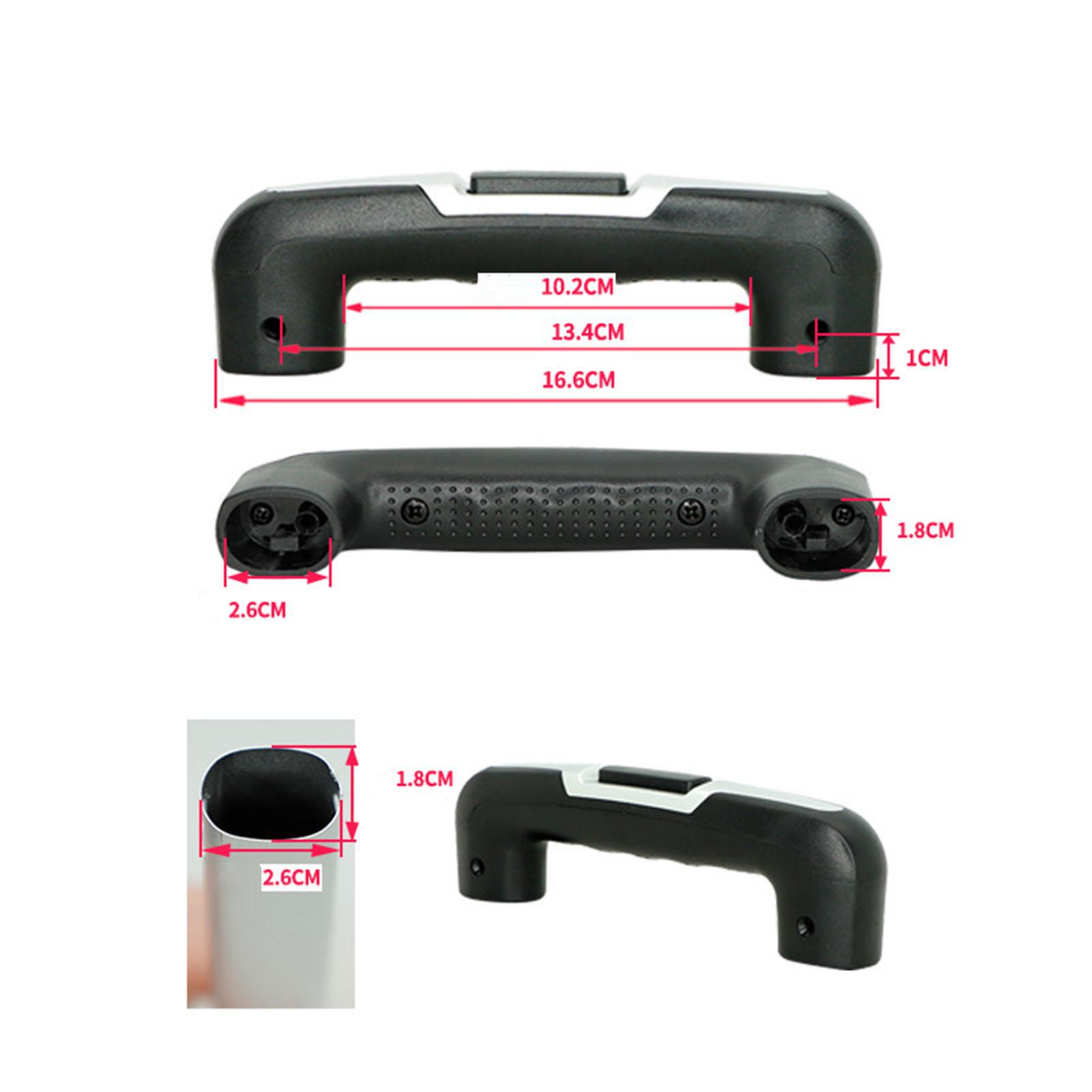 Luggage Handle Easy to Install Strong Bearing Capacity Rolling Luggage Wear Resistant for Pull Out Rod Carrying Case Handle: black