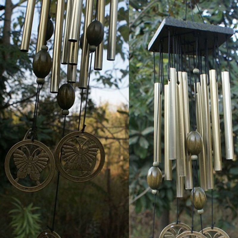 Handmade 27 Tubes Wind Chimes for Outside Decoration Tuned Hummingbird Wind Chime Soothing Melodic Deep Tones Outdoor Decor: plum