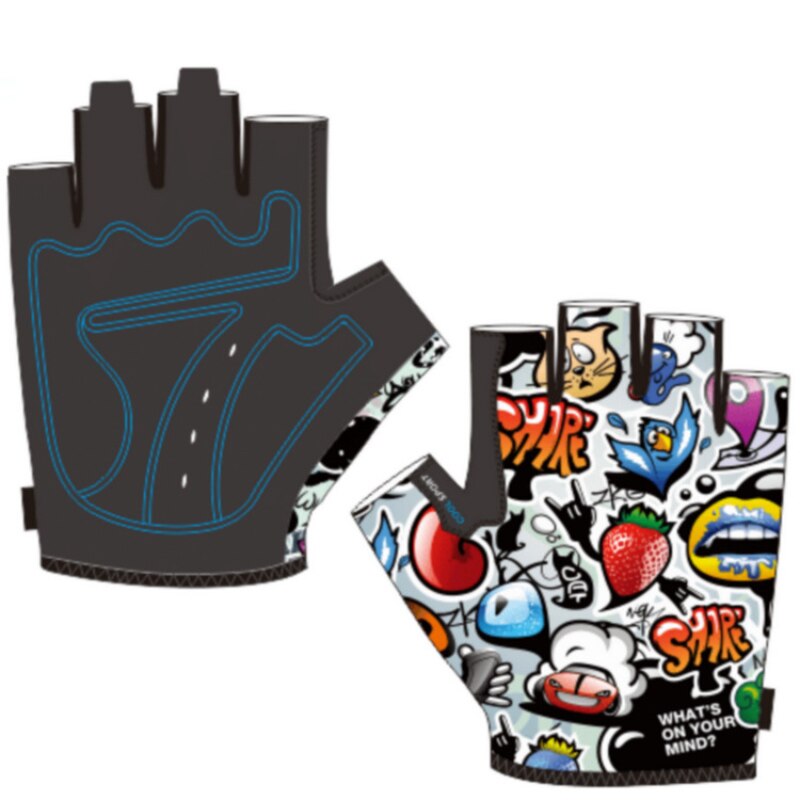Neue Mountainbike Reiten draussen-Sport Fitness Kurze Finger freundlicher Halbe Handschuhe XR-Heißer: xs