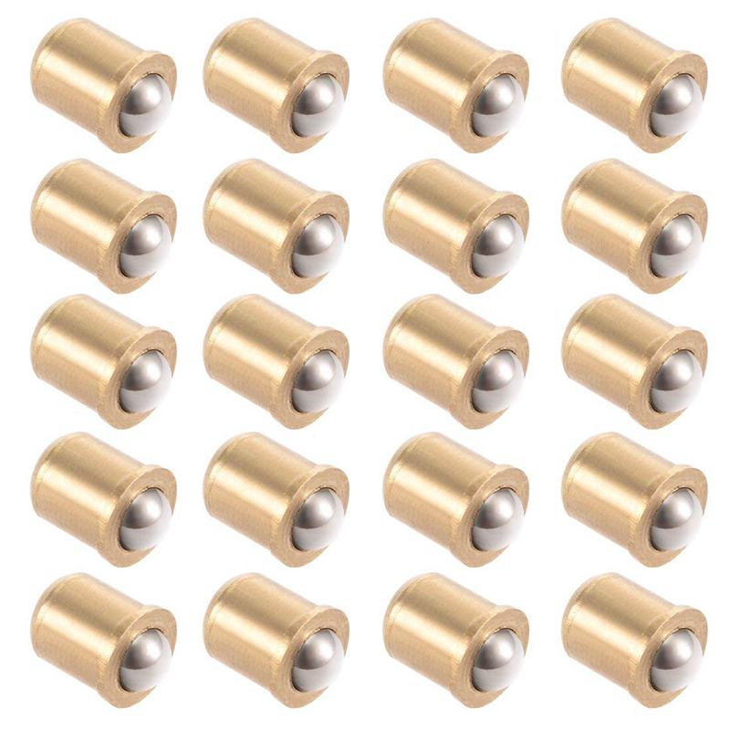5mm Ball Dia Brass Electroplating Door Cabinet Ball Catch Latch Closures 20pcs