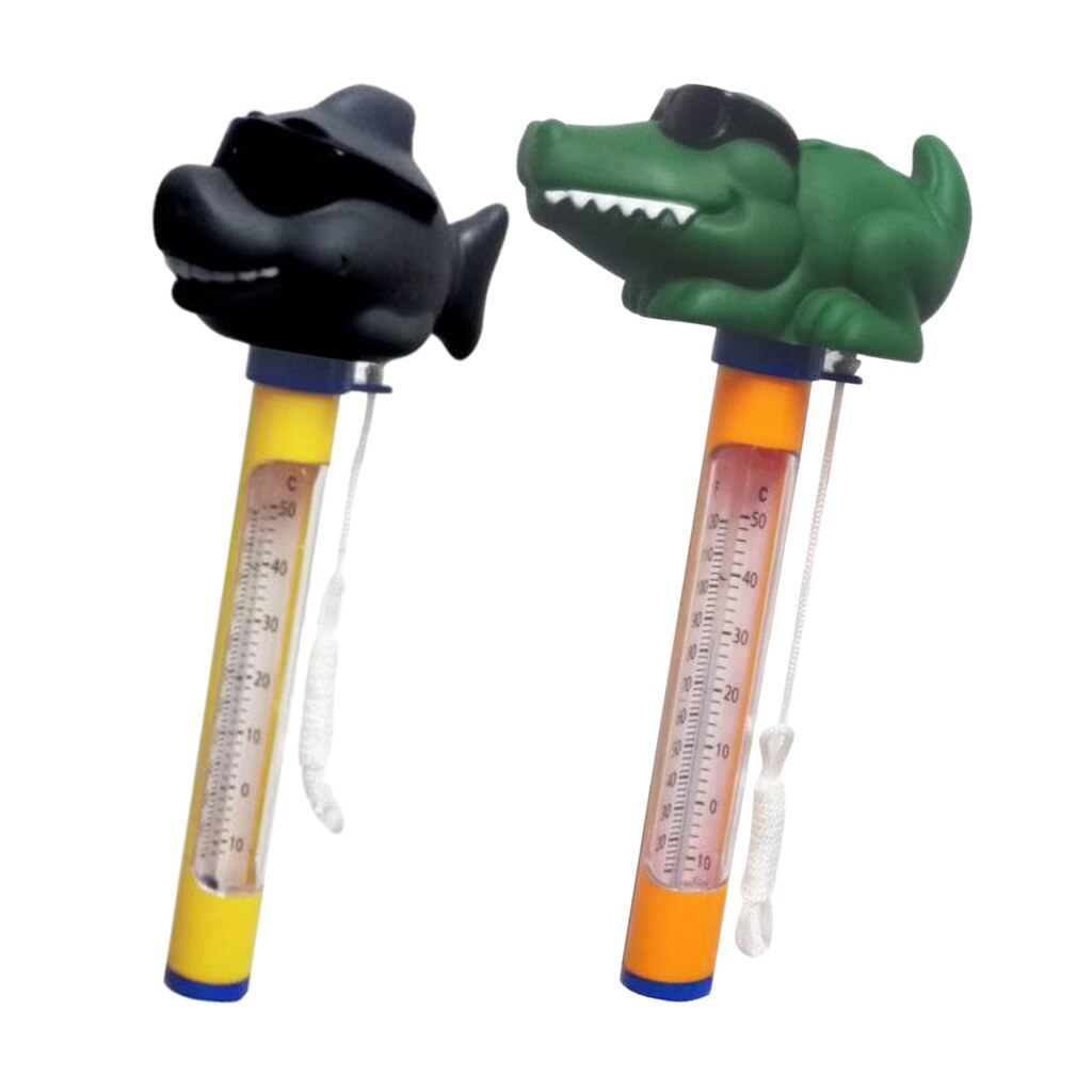 2pcs Shark &amp; Crocodile Head 160mm Water Temperature Tester Pool Thermometer