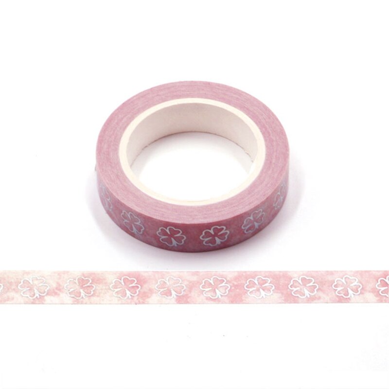 Decoratieve Bloem Sterrenhemel Maan Paars Bergen Zilver Folie Washi Tape Diy Voor Scrapbooking Fotoalbum Lijm Afplakband: NO.F53