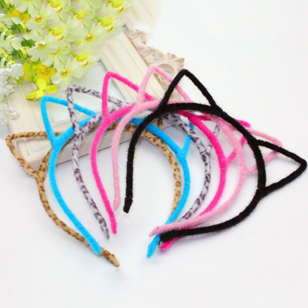 Cat Ear Hair Band Faux Fur Headband Hairbands Fine Hairstyle Decor Furry Hoop Hair Accessories Headwear